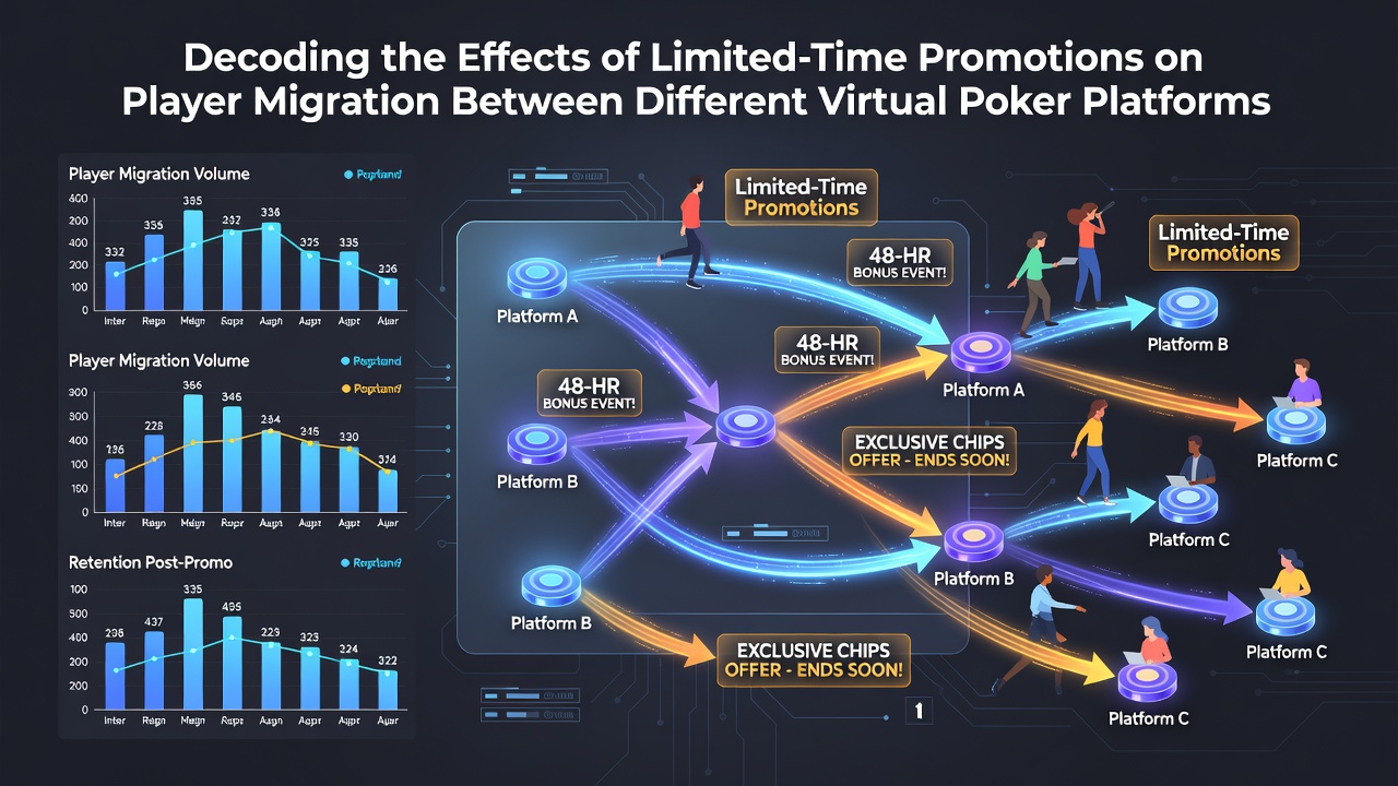 Data visualization showing player activity shifts across poker apps during promotions