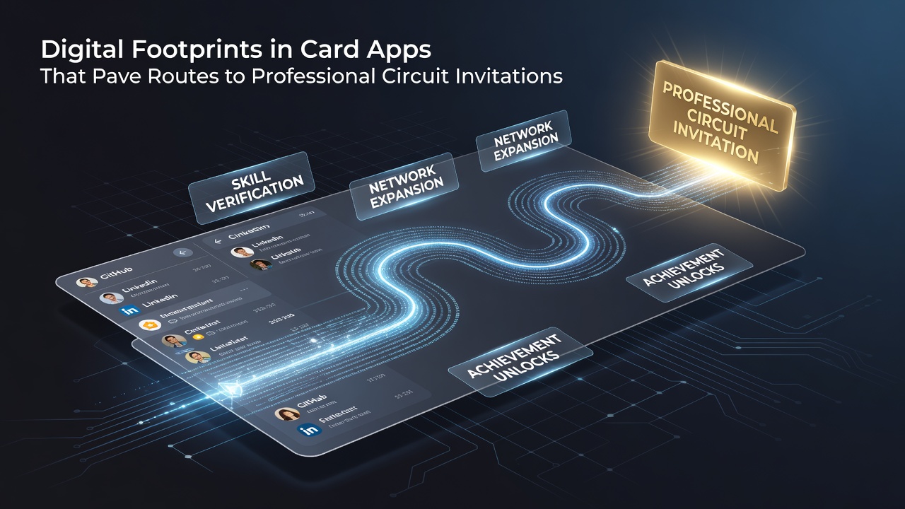 Poker tournament invitation letter displayed alongside a mobile app leaderboard screenshot on a desk