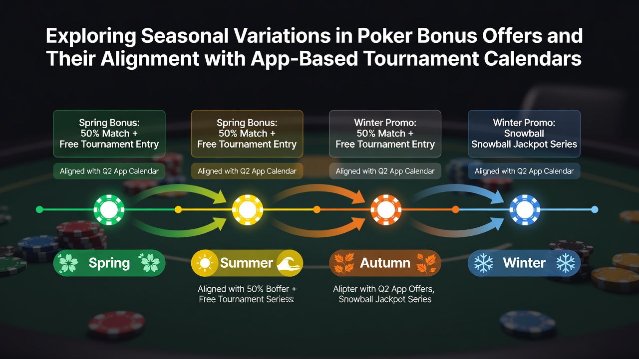 Chart showing seasonal poker bonus trends aligned with app tournament schedules