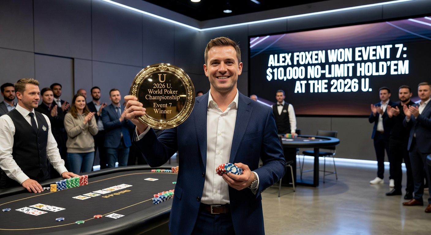 Jeremy Ausmus and Alex Foxen locked in heads-up battle at the PokerGO Studio during the 2026 U.S. Poker Open Event #7